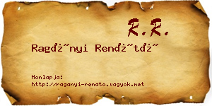 Ragányi Renátó névjegykártya